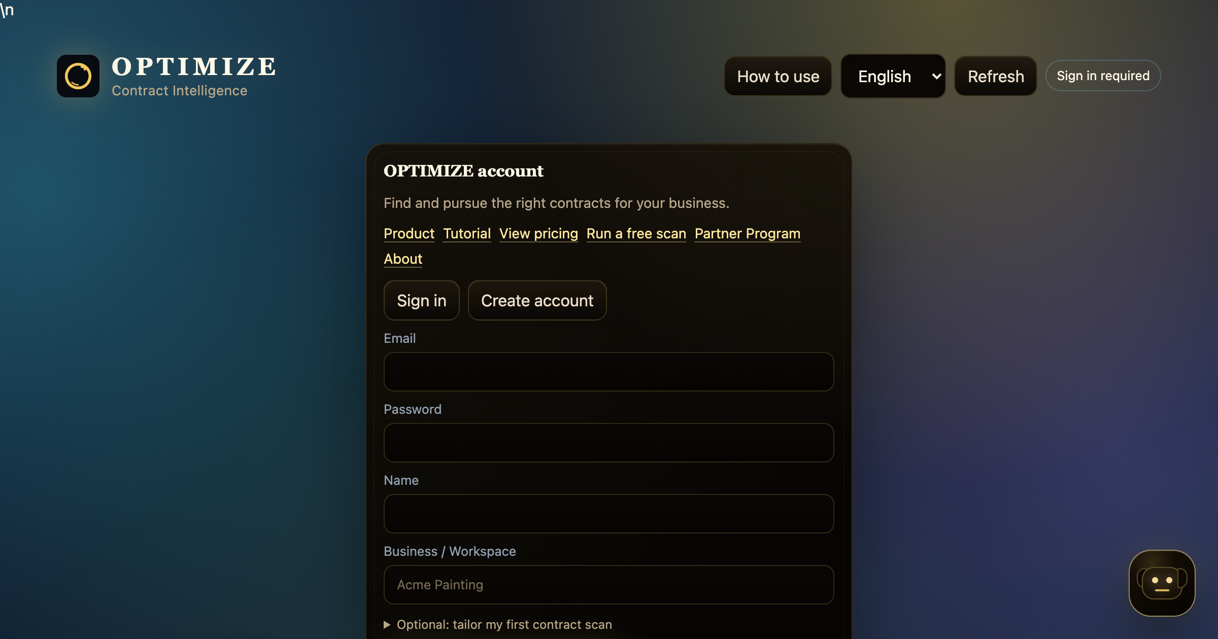 PrimeForge OPTIMIZE interface screenshot