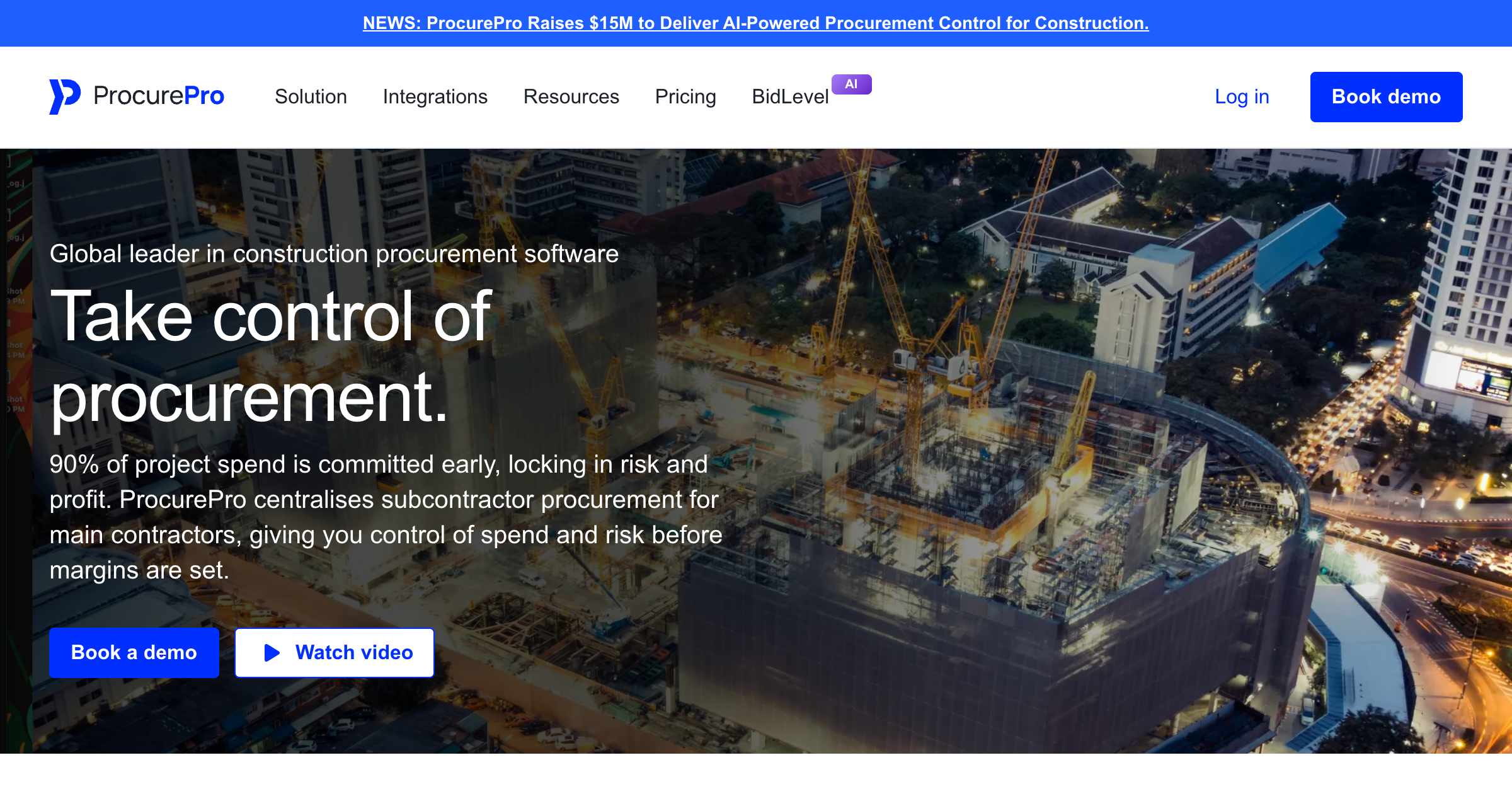 ProcurePro interface screenshot