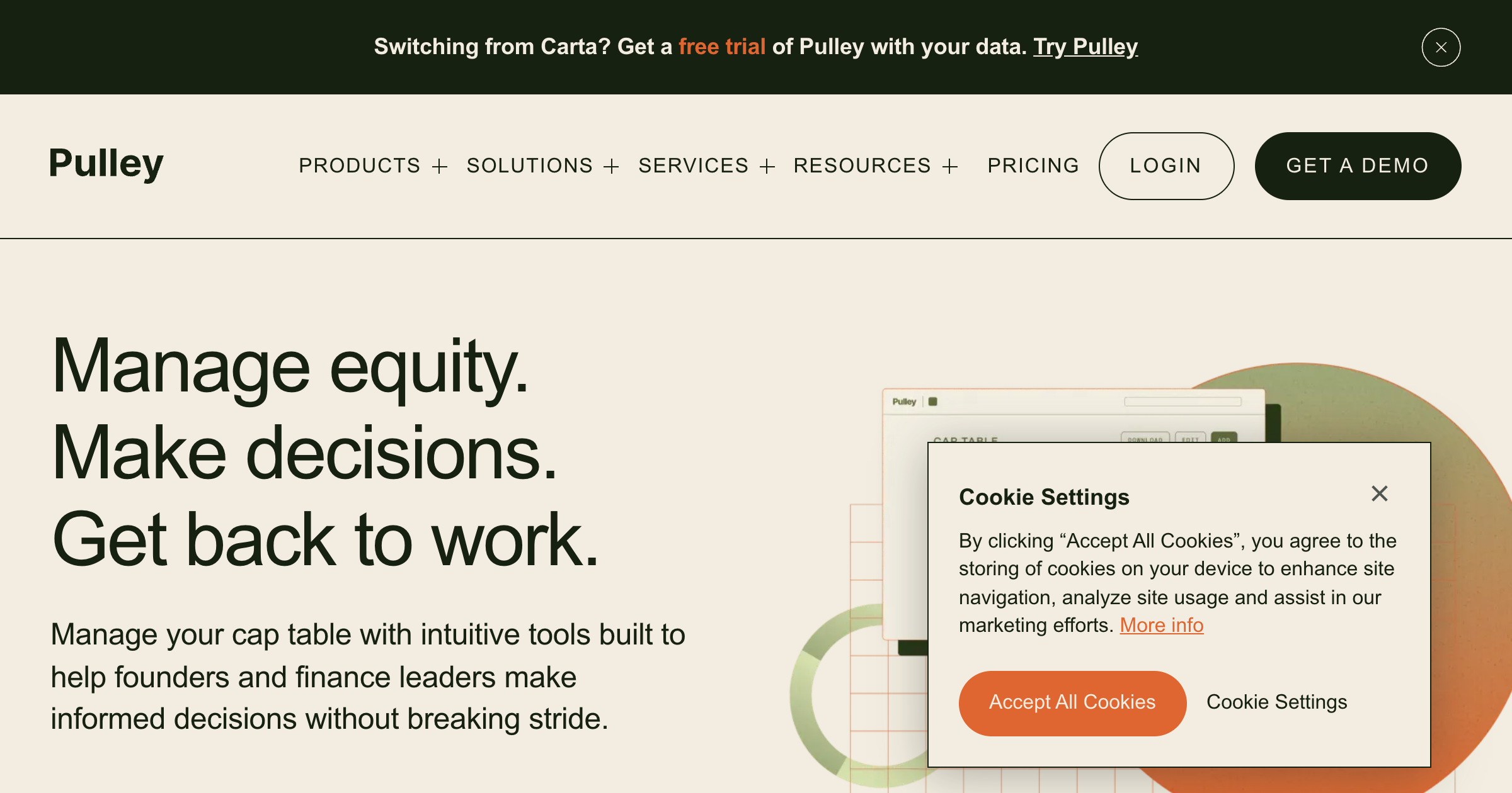 Pulley interface screenshot