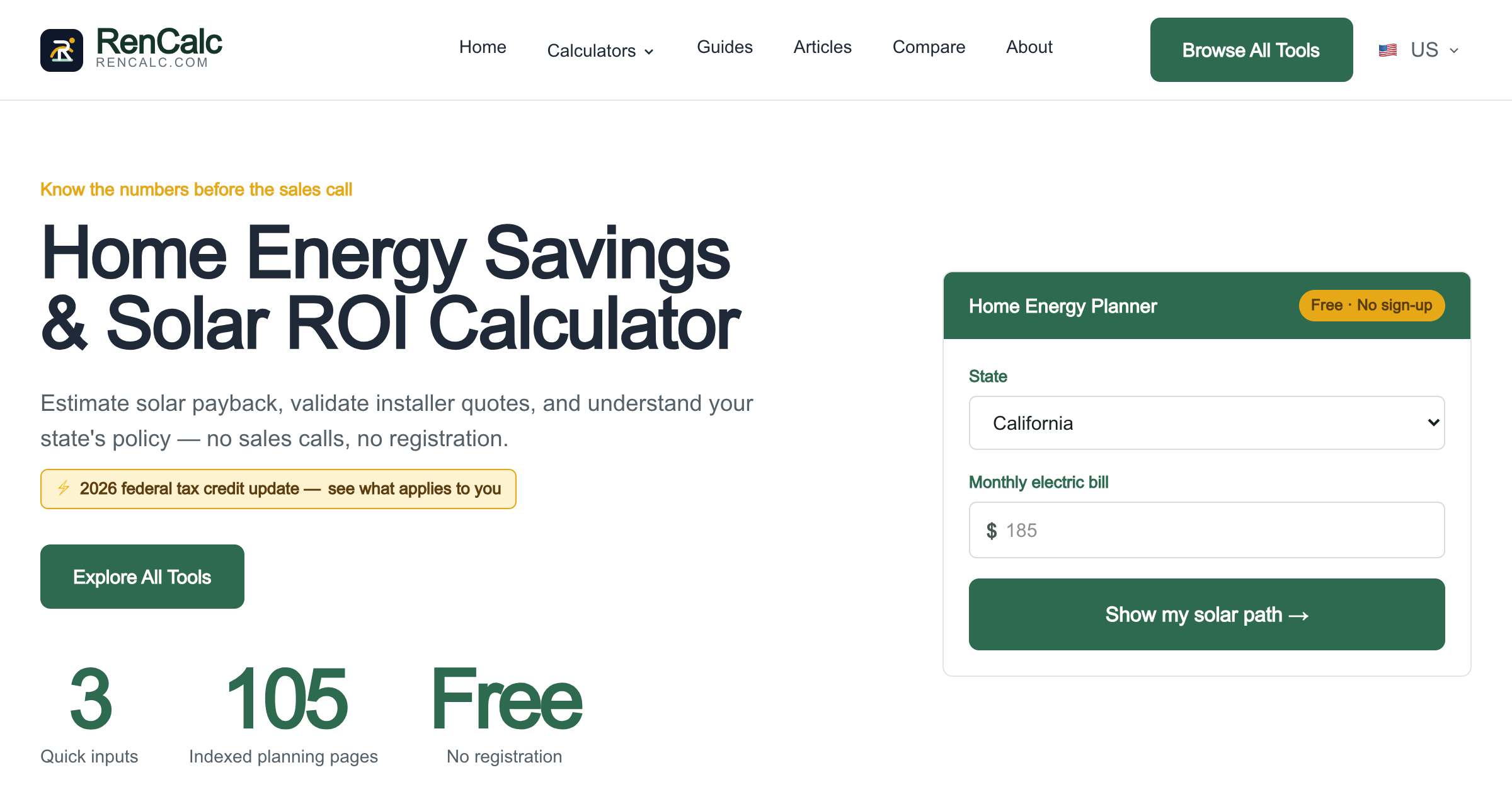 RenCalc interface screenshot
