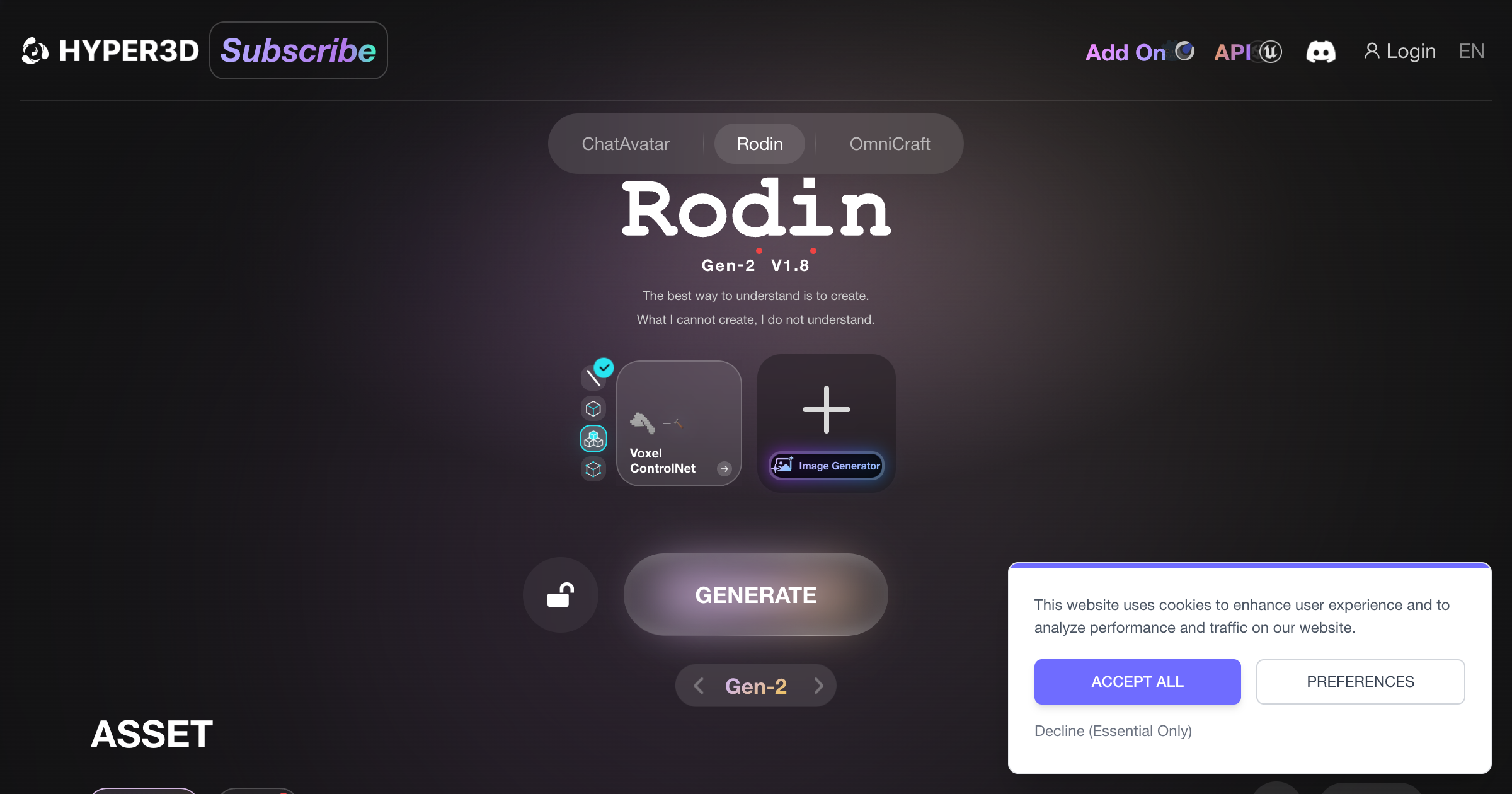 Rodin interface screenshot
