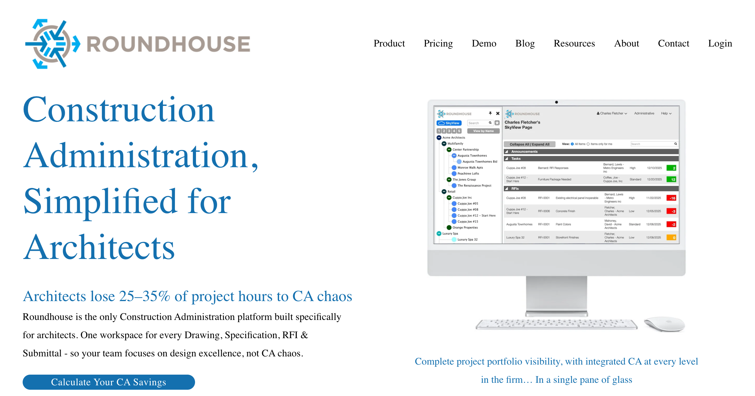 Roundhouse interface screenshot