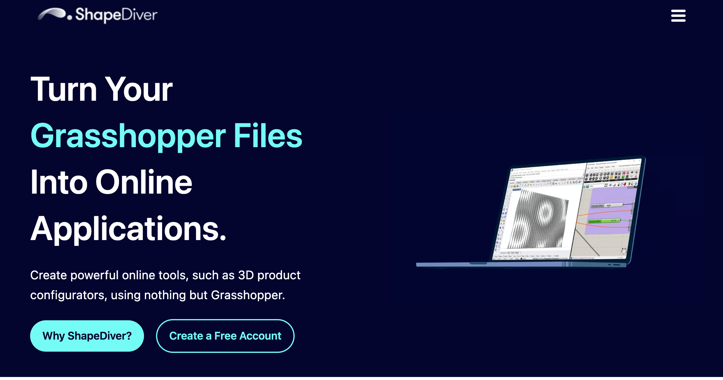 ShapeDiver interface screenshot