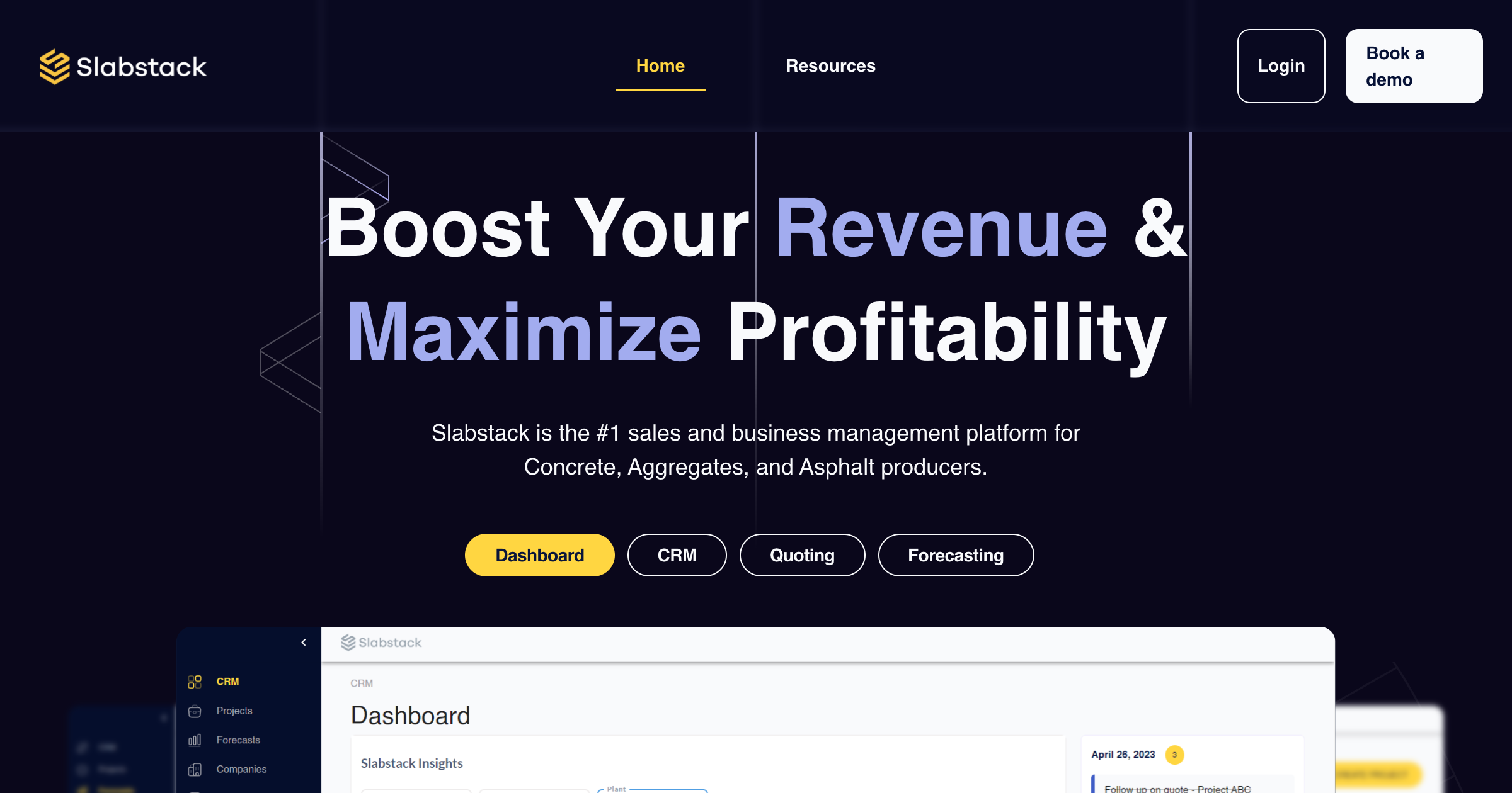 Slabstack interface screenshot
