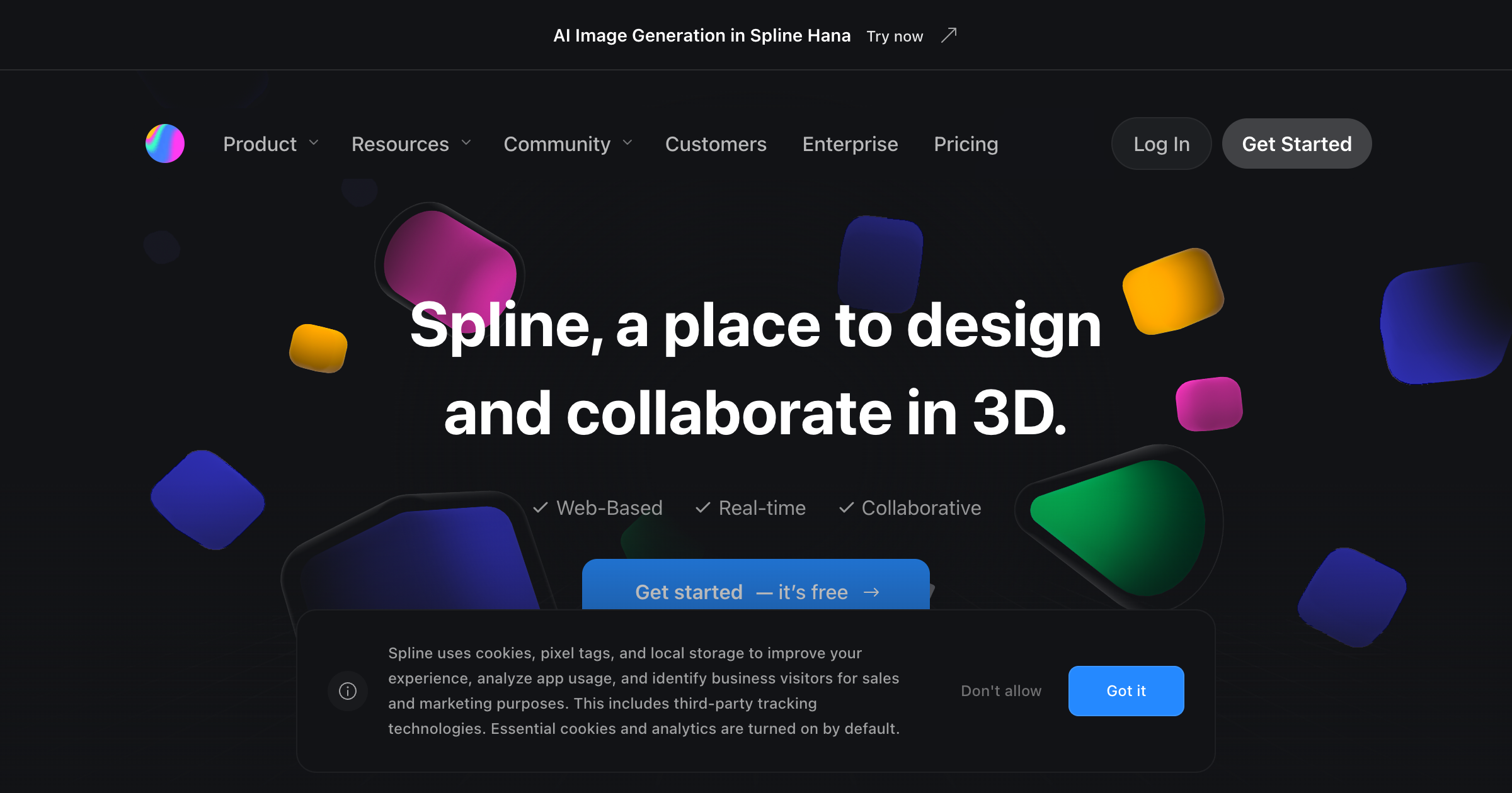 Spline AI interface screenshot