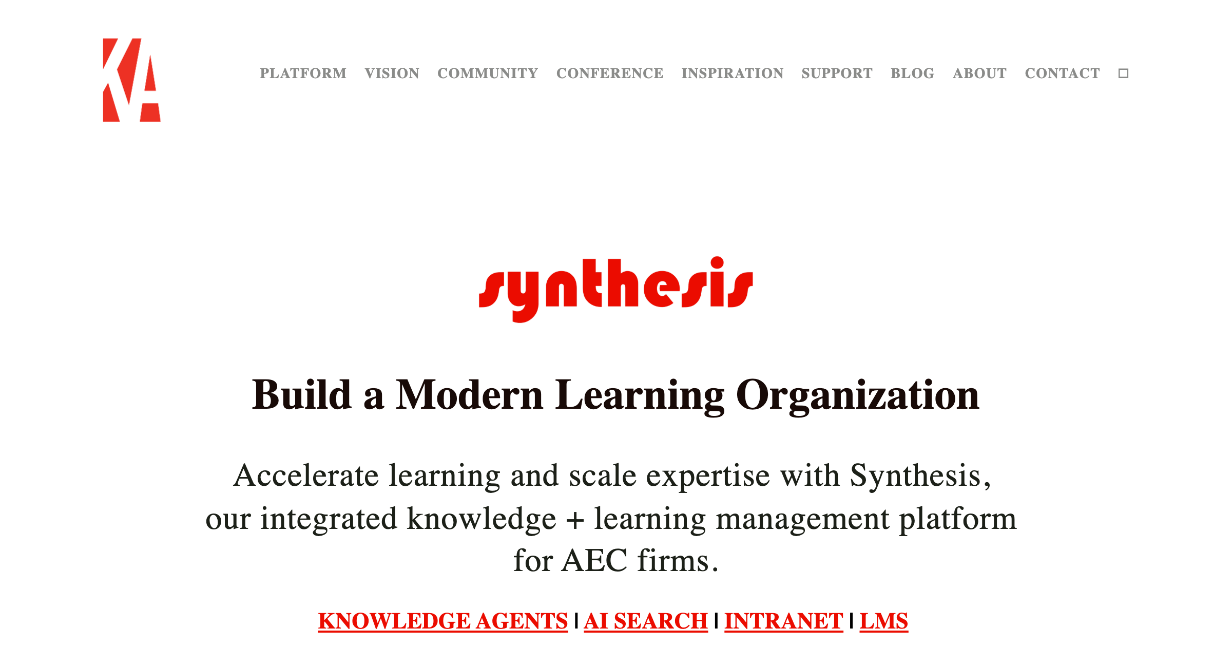 Synthesis (Knowledge Architecture) interface screenshot
