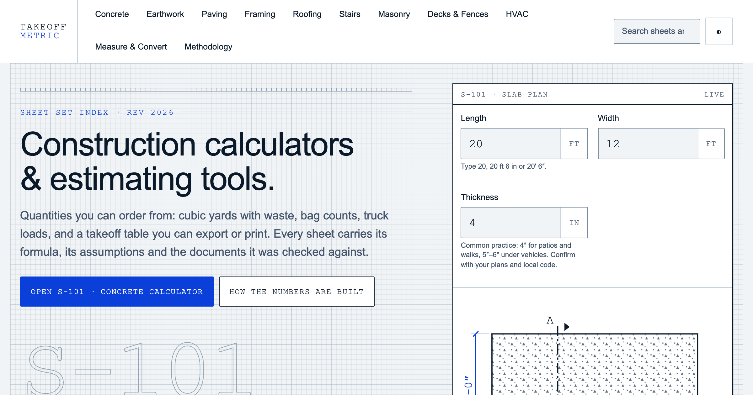 TakeoffMetric interface screenshot