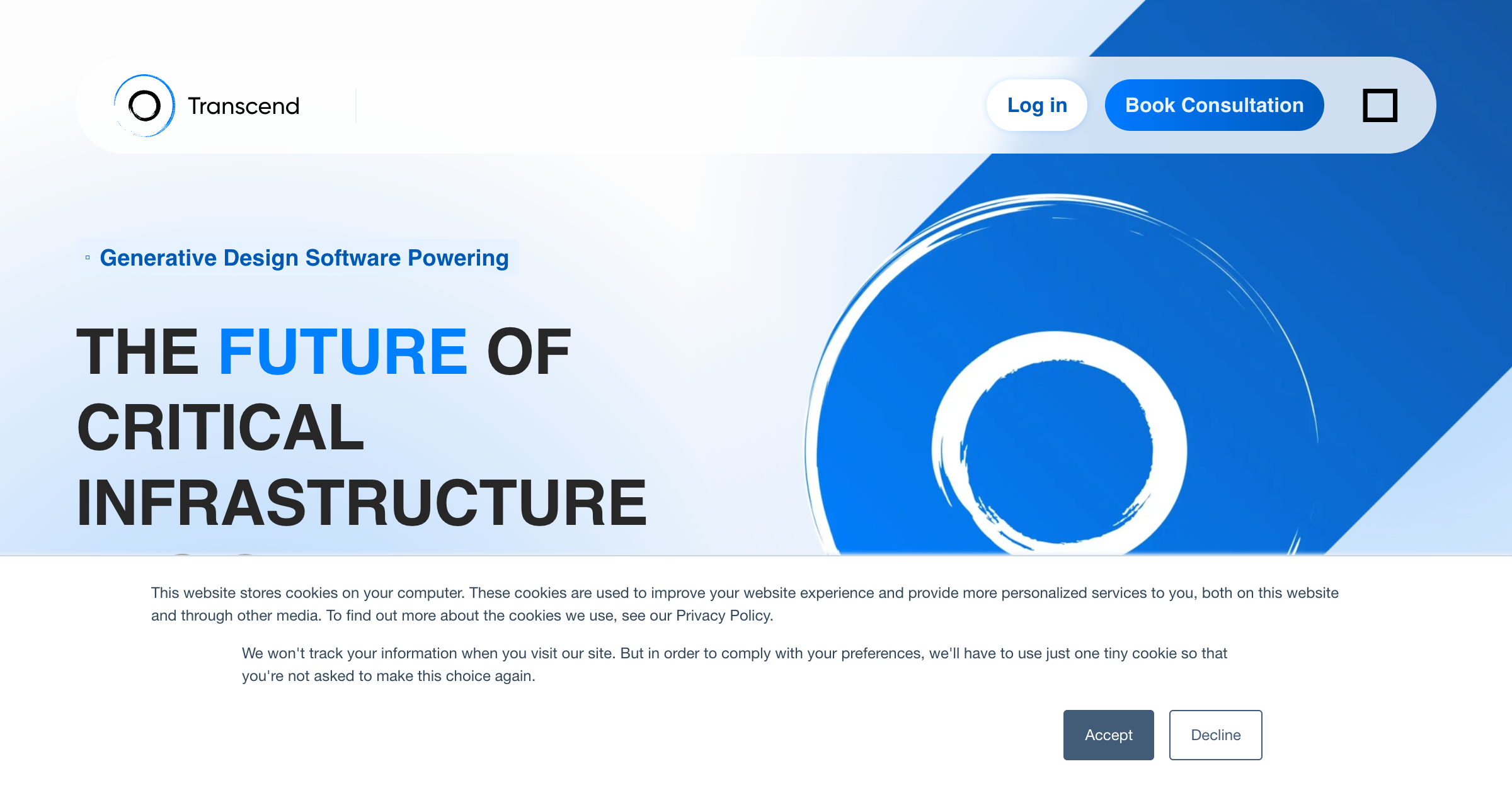 Transcend interface screenshot