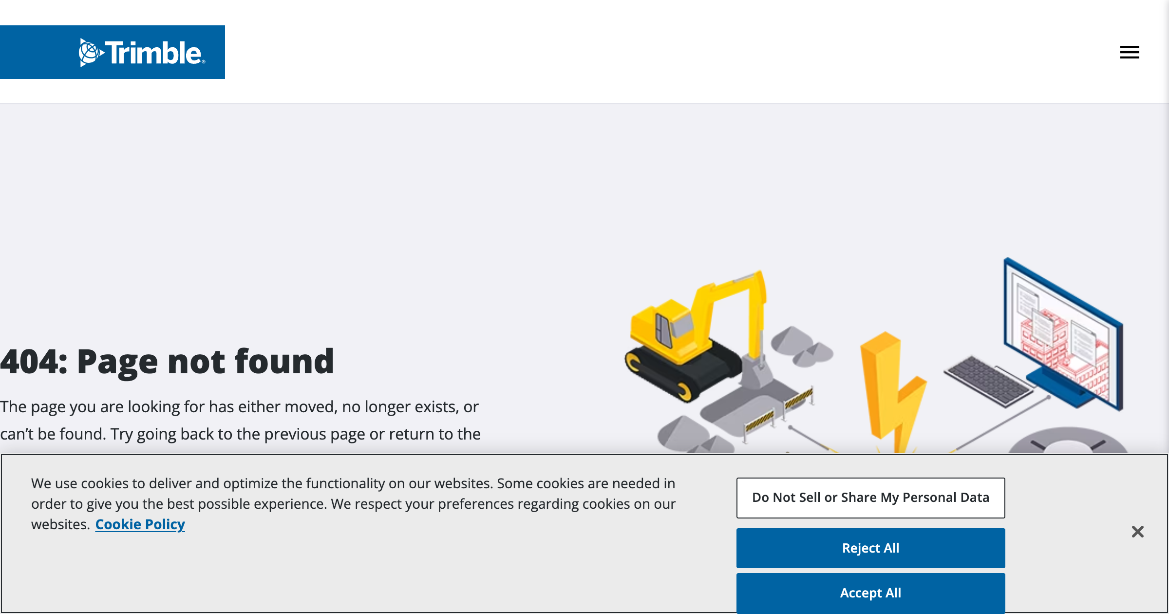 Trimble interface screenshot