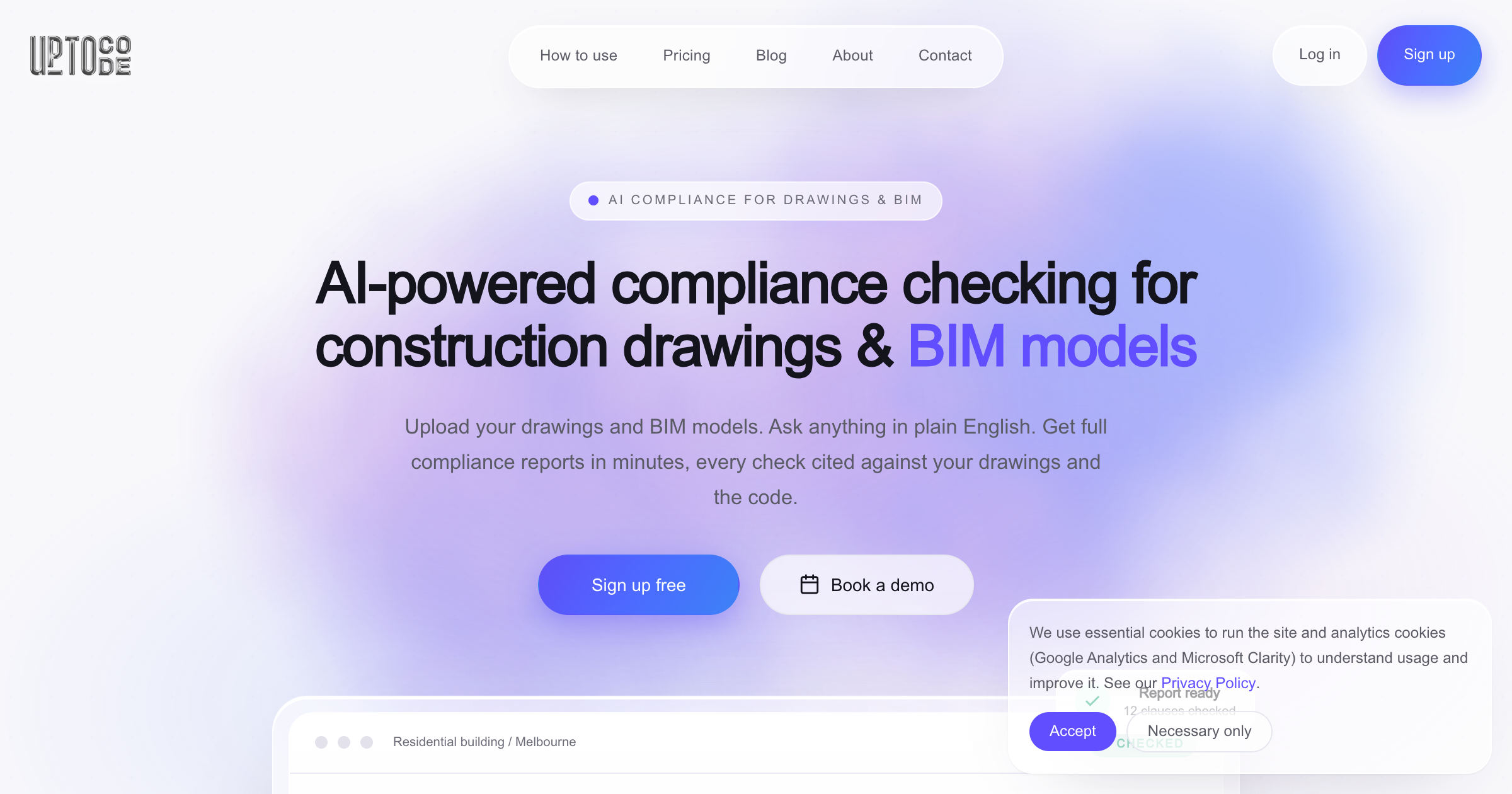 UptoCode interface screenshot
