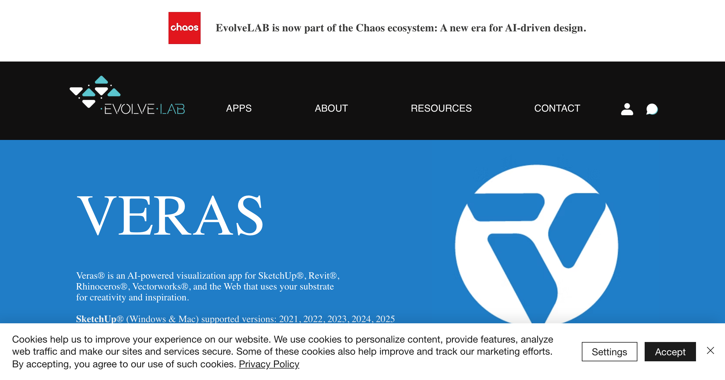 Veras (EvolveLab) interface screenshot